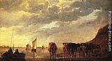 Herdsman with Cows by a River by Aelbert Cuyp
